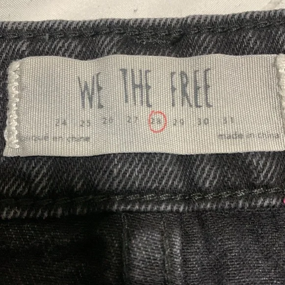 Women’s We The Free Black Denim Zipper Front Skirt Size 28 EUC - Picture 6 of 7